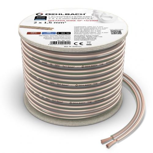 Акустический кабель Oehlbach PERFORMANCE Speaker Cable 2x1,50mm2, clear 20m spool (D1C105)