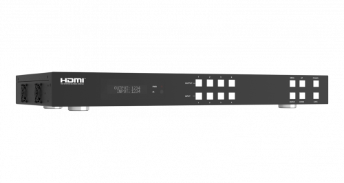 Набор из матричного коммутатора HDMI и приемников HDBaseT Prestel MHT-44R150