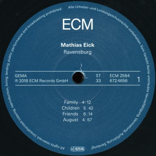 Виниловая пластинка Mathias Eick, Ravensburg (LP/180g)