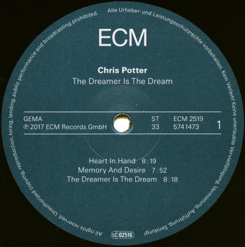 Виниловая пластинка Chris Potter, The Dreamer Is The Dream (LP/180g)