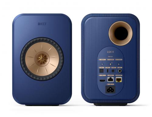 Активная беспроводная акустика со стойками KEF LSX II COBALT BLUE + KEF S1 Floor Stand Blue