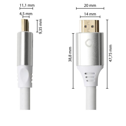 HDMI-кабель Oehlbach PERFORMANCE Black Magic MKII, UHS HDMI 5.0m white (D1C92497)