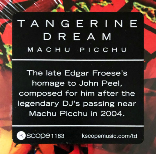 Виниловая пластинка Tangerine Dream - Machu Picchu (Black Vinyl LP)