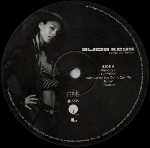 Виниловая пластинка Alicia Keys SONGS IN A MINOR