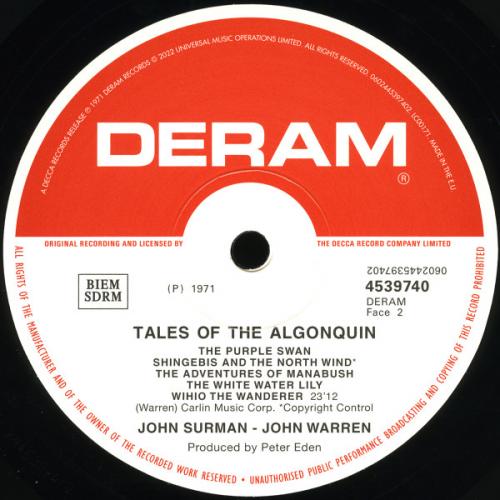 Виниловая пластинка Surman, John; Warren, John - Tales Of The Algonquin (Black Vinyl LP)