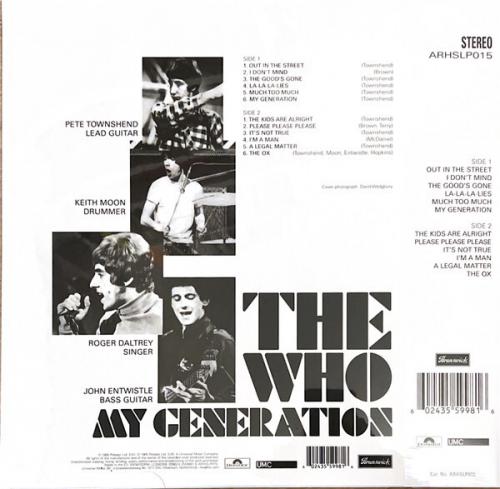 Виниловая пластинка WHO - My Generation (Half-Speed) (Винил)
