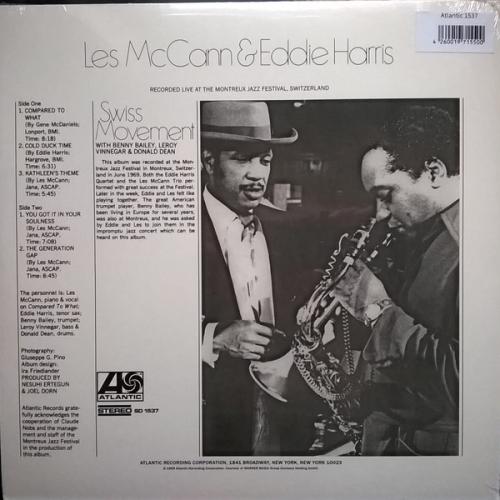 Виниловая пластинка Les McCann, Harris, Eddie - Swiss Movement (Analogue) (Black Vinyl LP)