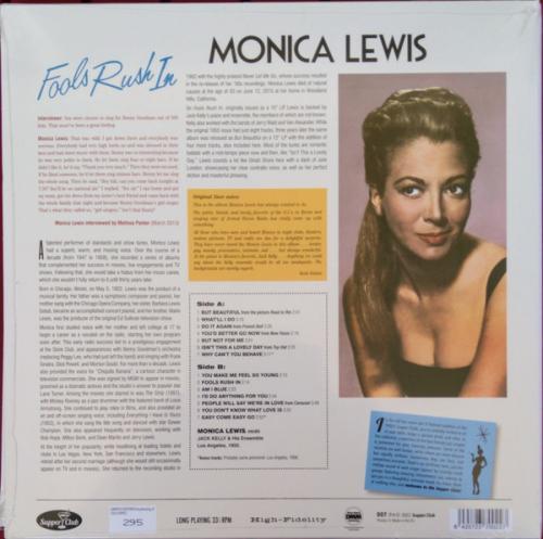 Виниловая пластинка Monica Lewis - Fools Rush In (Black Vinyl LP)