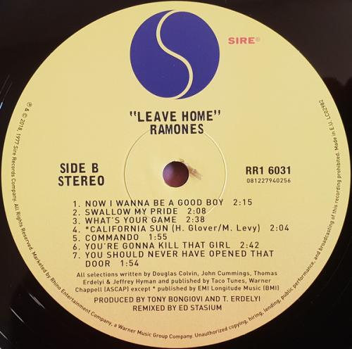 Виниловая пластинка WM Ramones Leave Home (180 Gram/Remastered)