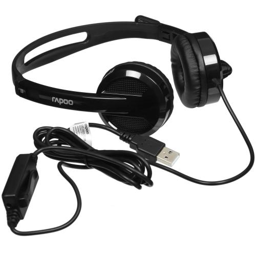 Наушники RAPOO H120-BL черный