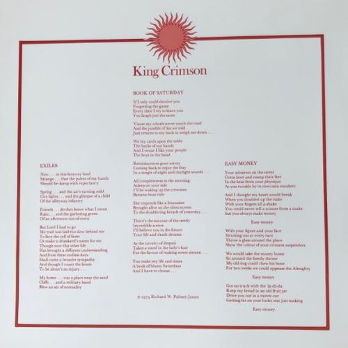 Виниловая пластинка King Crimson - Larks' Tongues In Aspic (Black Vinyl LP)