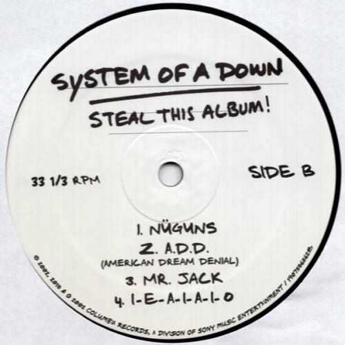 Виниловая пластинка Sony System Of A Down Steal This Album! (Limited Black Vinyl)