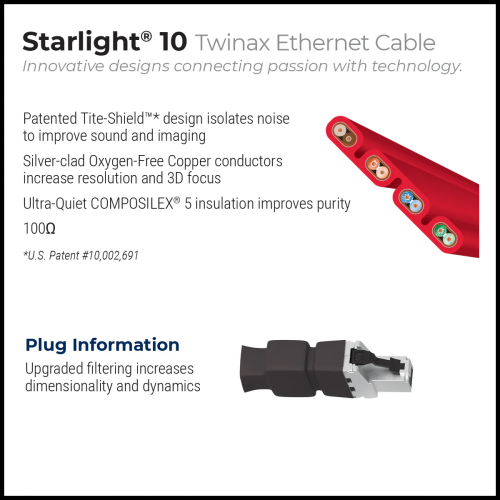 Кабель Wire World Starlight Twinax Ethernet Cable (STE1.0M-10) 1.0m