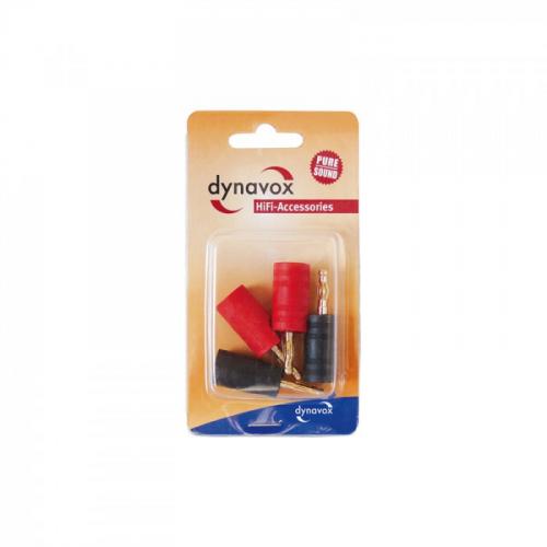 Разъём Dynavox Banana Red/Black (203330) (4 шт)
