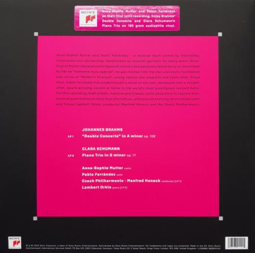 Виниловая пластинка Mutter, Anne-Sophie; Ferrandez, Pablo - Brahms: Double Concerto; Schumann: Piano Trio (180 Gram Black Vinyl 2LP)