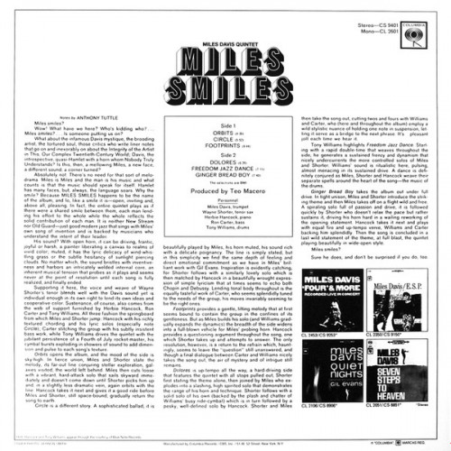 Виниловая пластинка Miles Davis - Miles Smiles (Analogue) (Black Vinyl LP)
