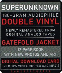Виниловая пластинка Soundgarden, Superunknown