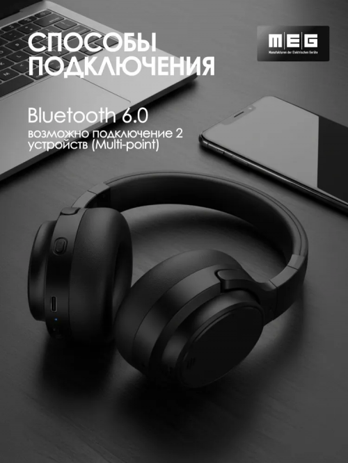 Наушники MEG HEA500BL