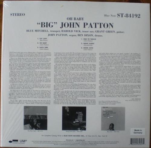 Виниловая пластинка Big John Patton - Oh Baby! (Black Vinyl LP)