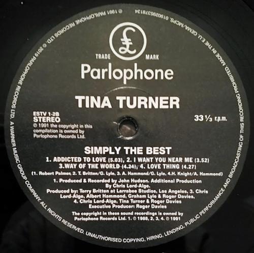 Виниловая пластинка Turner, Tina, Simply The Best (Black Vinyl)