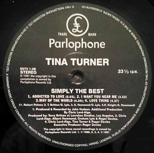 Виниловая пластинка Turner, Tina, Simply The Best (Black Vinyl)