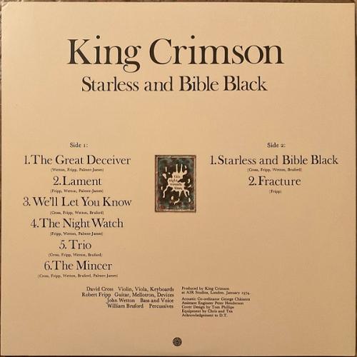 Виниловая пластинка King Crimson - Starless And Bible Black (Black Vinyl LP)