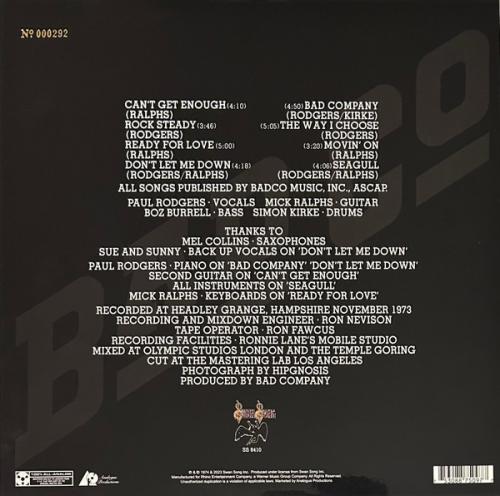 Виниловая пластинка Bad Company - Bad Company (Analogue) (Black Vinyl 2LP)