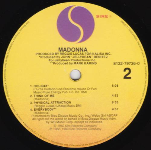 Виниловая пластинка Madonna MADONNA