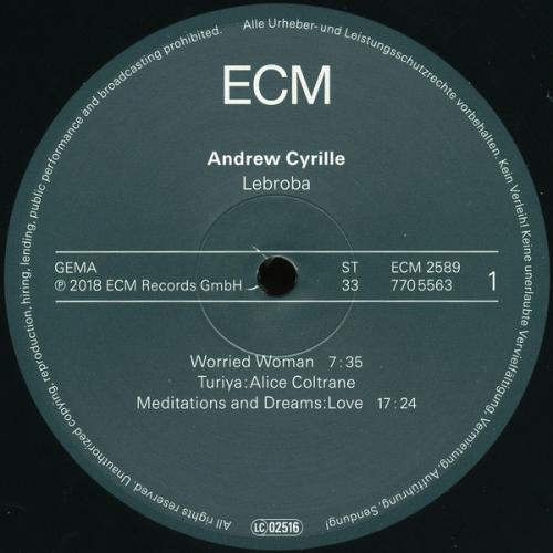 Виниловая пластинка Andrew Cyrille/Wadada Leo Smith/Bill Frisell, Lebroba ()