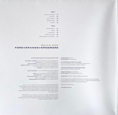 Виниловая пластинка Brian Eno - Foreverandevernomore (Black Vinyl LP)