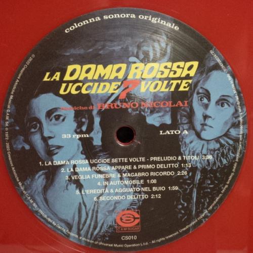 Виниловая пластинка Саундтрек - La Dama Rossa Uccide Sette Volte (Bruno Nicolai) (Coloured Vinyl 2LP)