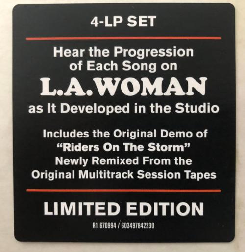 Виниловая пластинка DOORS THE - LA WOMAN SESSIONS - RSD 2022 RELEASE (4LP)