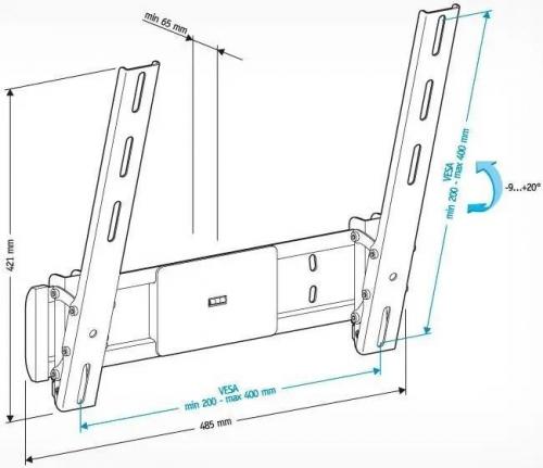 Кронштейн для телевизора Holder LCD-T4612 черный
