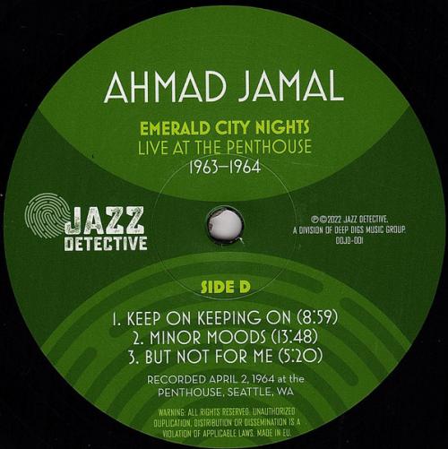 Виниловая пластинка Ahmad Jamal - Emerald City Nights: Live At The Penthouse 1963 - 1964 (Black Vinyl 2LP)