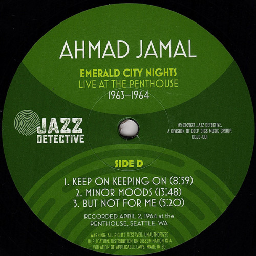 Виниловая пластинка Ahmad Jamal - Emerald City Nights: Live At The Penthouse 1963 - 1964 (Black Vinyl 2LP)