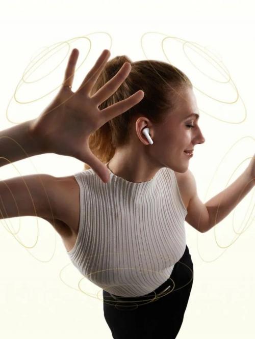 Наушники UGREEN WS216 LightBuds Magic Hibrid ANC Earbuds White