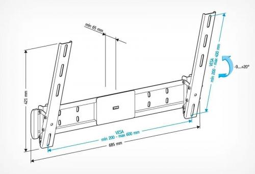 Кронштейн для телевизора Holder LCD-T6609-B черный