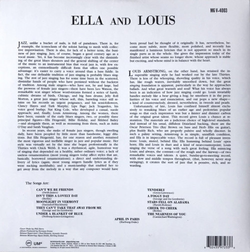 Виниловая пластинка Ella Fitzgerald And Louis Armstrong - Ella And Louis (180 Gram Black Vinyl LP)
