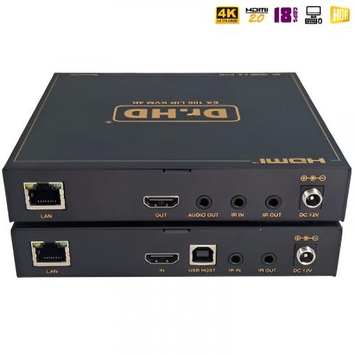 HDMI удлинитель по витой паре и IP Dr.HD EX 100 LIR KVM 4K