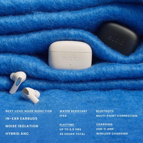 Наушники Sudio E3 True Wireless Earbuds - Black
