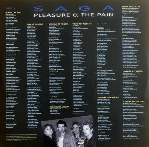 Виниловая пластинка Saga - Pleasure And The Pain (Black Vinyl LP)