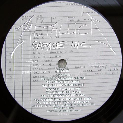 Виниловая пластинка Metallica, Garage Inc.