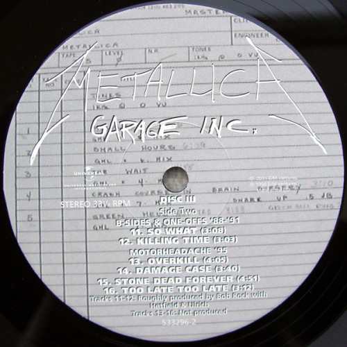 Виниловая пластинка Metallica, Garage Inc.