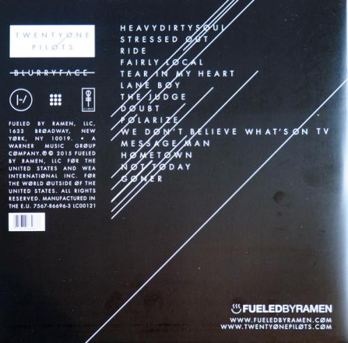 Виниловая пластинка Twenty One Pilots BLURRYFACE 180 Gram