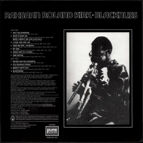 Виниловая пластинка Roland Kirk - Blacknuss (Analogue) (Limited Edition, Black Vinyl LP)