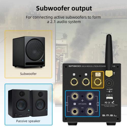 Стереоусилитель SMSL SA300 Black