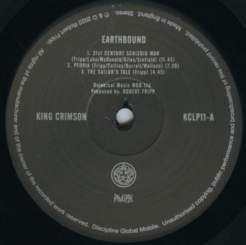 Виниловая пластинка King Crimson - Earthbound (Black Vinyl LP)