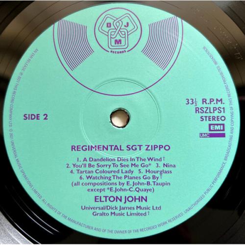 Виниловая пластинка Elton John - Regimental Sgt. Zippo (Black Vinyl LP)