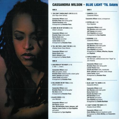 Виниловая пластинка Cassandra Wilson - Blue Light 'Til Dawn (Analogue) (Black Vinyl 2LP)
