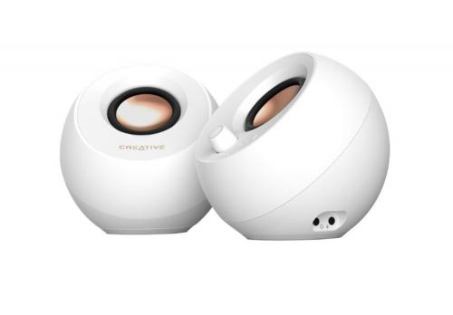 Полочная акустика Creative PEBBLE PRO (с адаптером) White